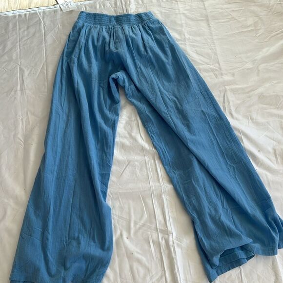 Copy / Becca Gauzy Smocked Waist Pants, Swim coverup, Coastline, Medium, NWT - Picture 6 of 10